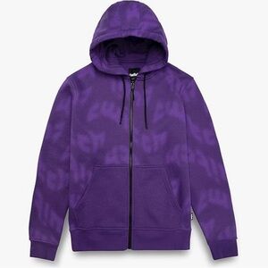 Purple TWITCH Textured Hoodie Sweatshirt